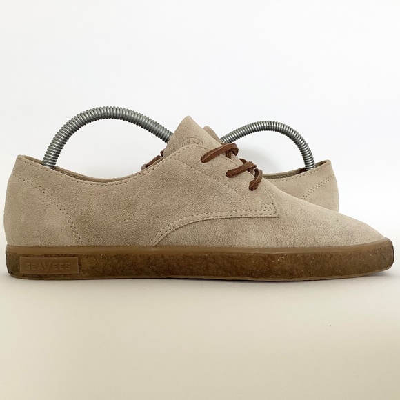 Mens Size 8.5 USED SeaVees Sun Tans Buck Sandstone Brown Suede Oxfords Shoes - Picture 1 of 8